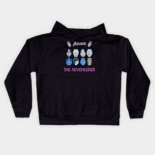 The characters of the zodiac: Aquarius Kids Hoodie